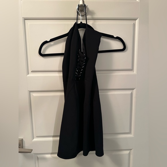 SUPERDOWN Jaylene Strappy Side Dress in Black - Picture 4 of 4